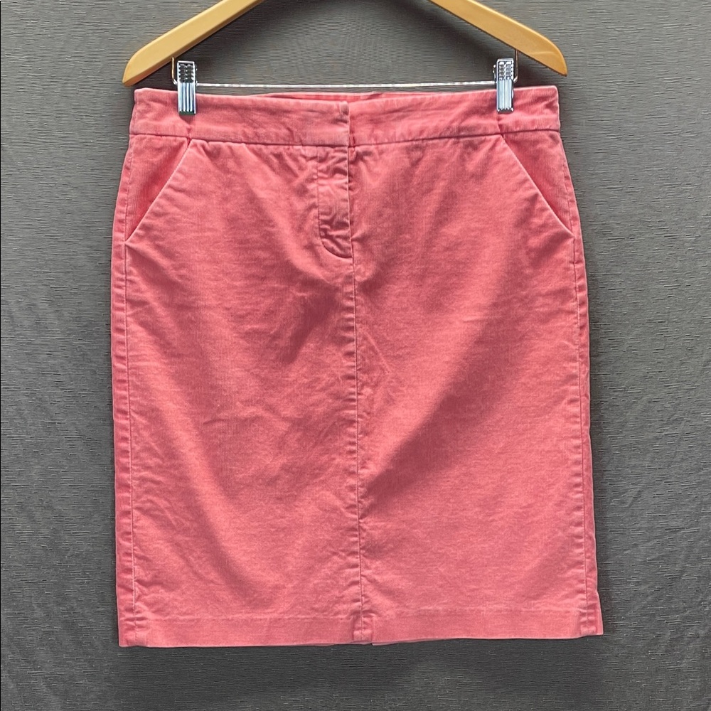 J. Crew Coral corduroy Pencil Skirt